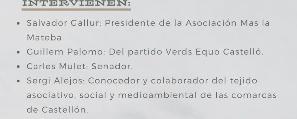 20190509 Desarrollo sostenible - Montanejos