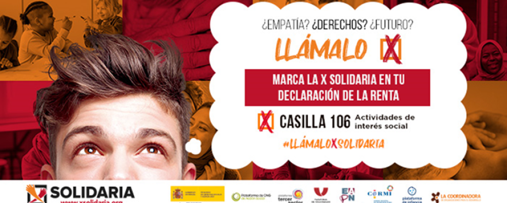 Marca la X solidaria en tu declaración.